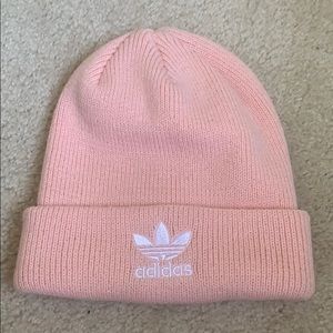 Pink adidas beanie
